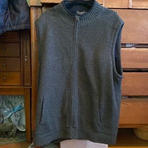 MENS WASHABLE WOOL PENDLETON FLEECE LINED ZIP UP VEST